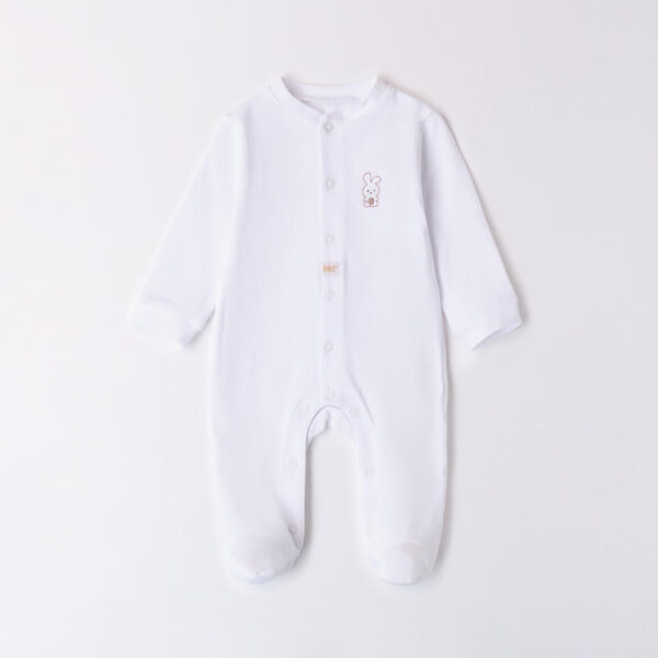iDO unisex white sleepsuit