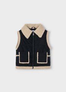Mayoral black sherpa gilet