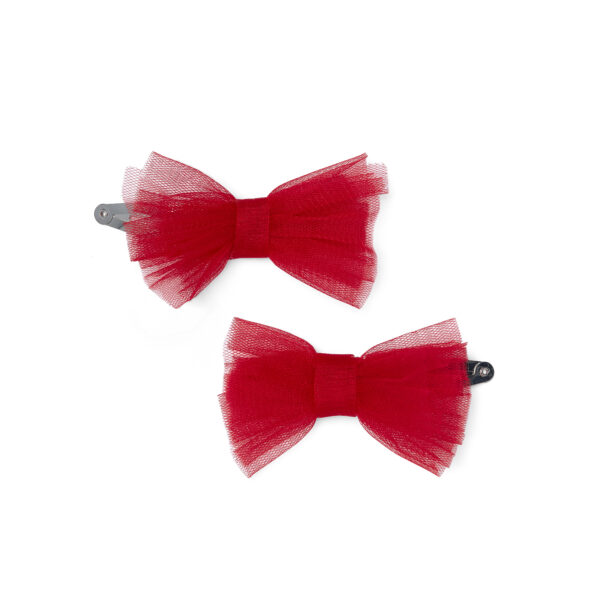 LITTLE A RED BOW HAIR CLIP