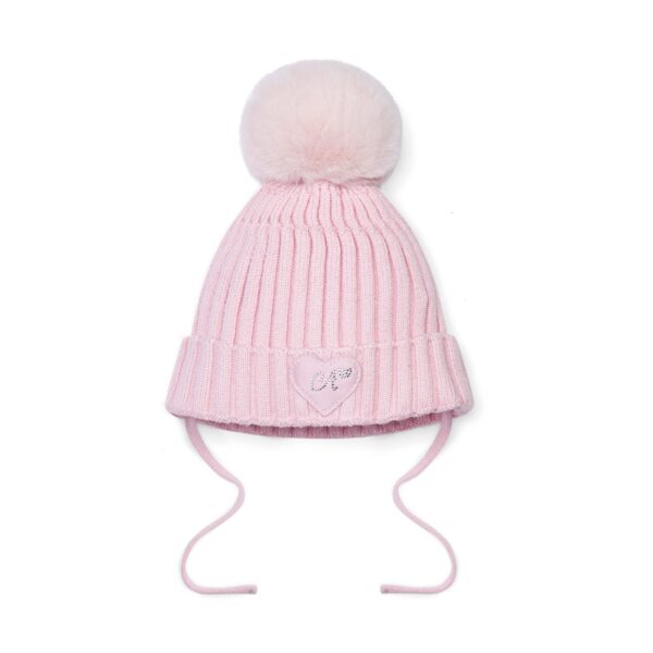 Little A Kamila pink pom hat