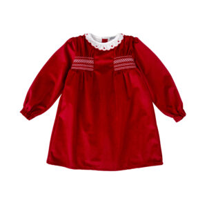 Babidu red velvet dress