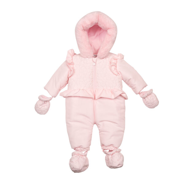 Mintini pink snowsuit